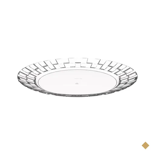 Kit 48 Pratos Grandes 26cm Transparente Crippa Restaurante Mesa Posta Bandeja