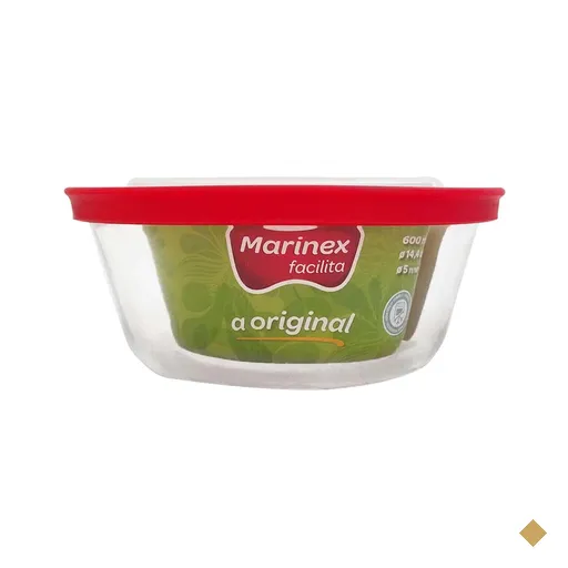 Jogo 12 Potes de Vidro com Tampa Pequeno 600ml Redondo Facilitá Marinex Cozinha