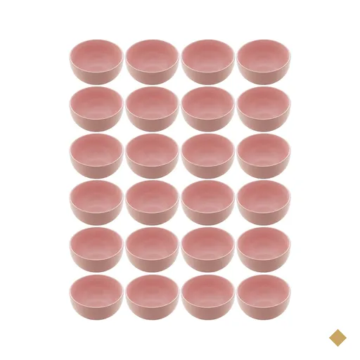 Kit 24 Cumbucas de Cerâmica Cronus Lyor Rosa para Restaurantes Açaiteria…