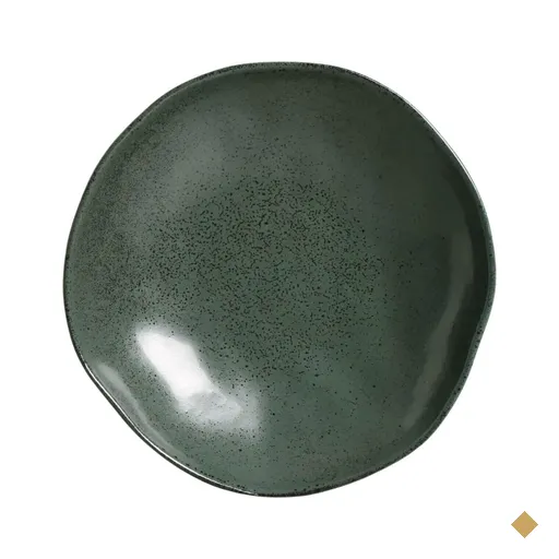 Jogo 12 Pratos Fundos 21cm Cerâmica 600ml Verde Orgânico Ara