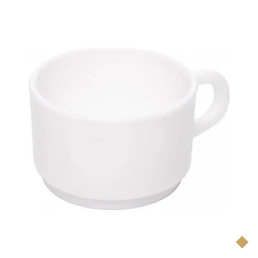 Jogo 48 Xícaras Chá 200ml Vidro Opalino Branco Wolff Essenza Profissional…
