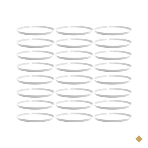 24 Bandejas Redondas para Servir 34cm Brancas Restaurante Bar Lanchonete Crippa