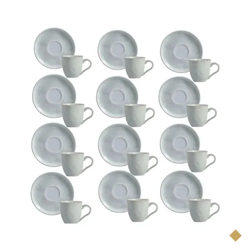Conjunto 12 Xícaras Chá E Pires 170ml Bio Pietra Stoneware Porto Brasil…