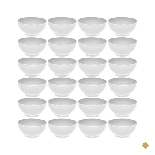 Kit 24 Tigelas Grandes Branco Crippa Travessas Servir 3,1L Restaurante Salada…