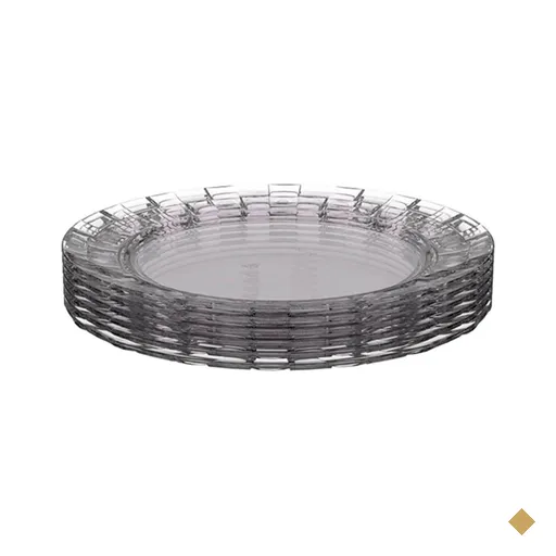 Jogo 72 Pratos Médios 19cm Plástico Transparente Servir Sobremesa Doces Mesa…