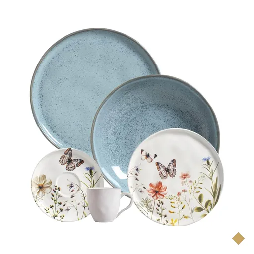Aparelho de Jantar 16 Peças Porto Brasil Breeze Encanto Mesa Posta 4 Pessoas…