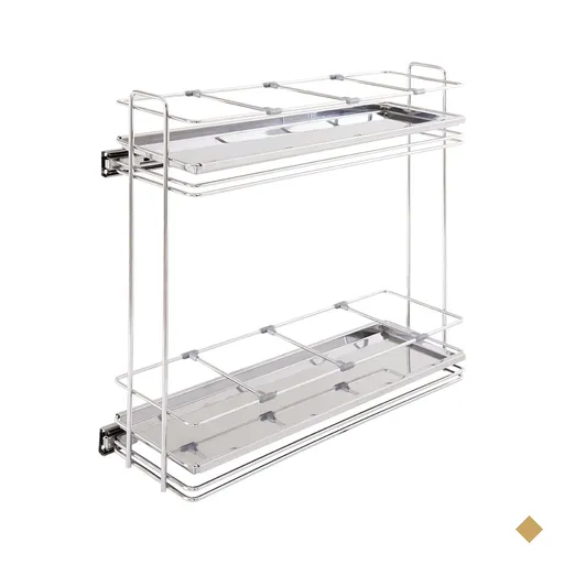 Porta Temperos Suporte Condimentos Deslizante Aço Inox com Bandeja Aramado…