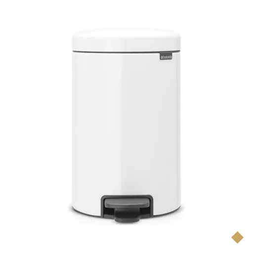 Lixeira em Aço 12 Litros New Icon Brabantia Branca
