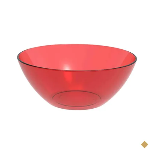 48 Tigelas Vermelhas 2,3L Travessa Redonda Servir Salada Sob
