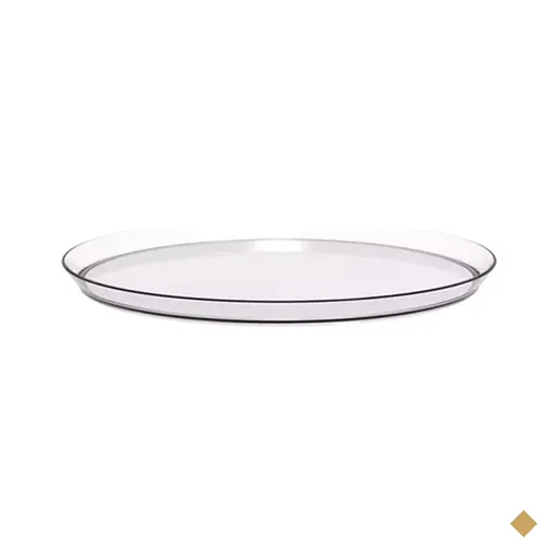 48 Bandejas Redonda 28cm Glassy Crippa Transparente Servir Restaurante Bar…