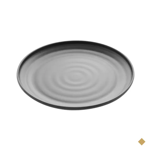Kit 50 Pratos de Melamina para Restaurante Japonês 25,5cm Preto Fosco para…