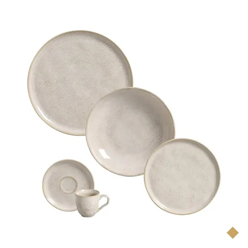 Aparelho de Jantar 30 Peças Cerâmica Porto Brasil Bio Latte
