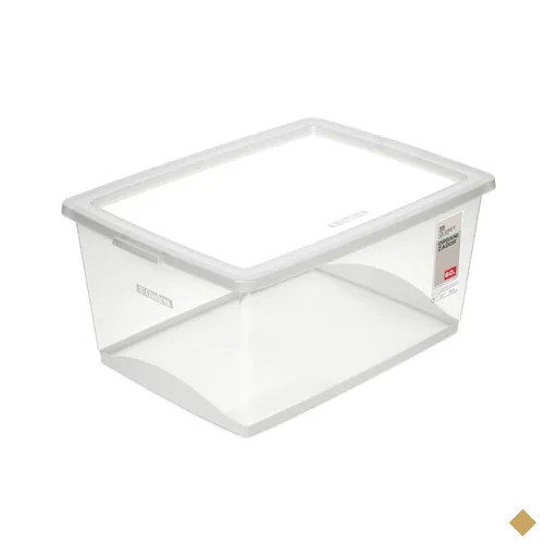 Kit 6 Caixas Organizadoras Plásticas 60L com Tampa My Closet Ordene Multiuso…