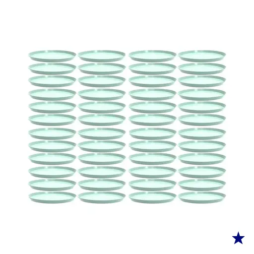 48 Bandejas Redondas Verde Menta 34cm Servir Bubble Crippa Restaurante Bar 