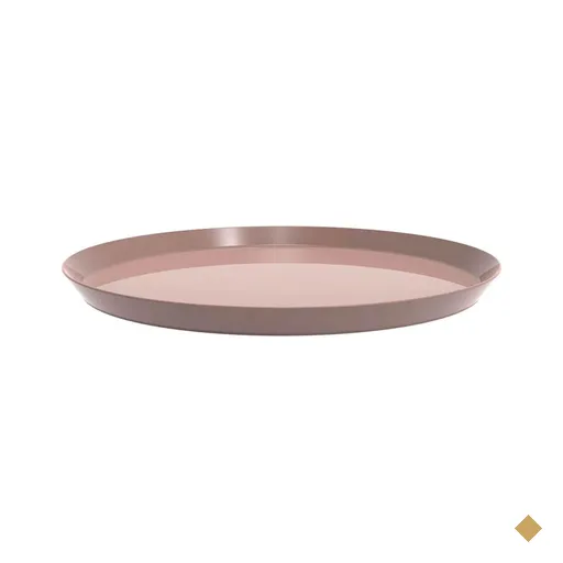 48 Bandejas Redondas Amêndoa 34cm para Servir Bar Restaurante Bubble Crippa