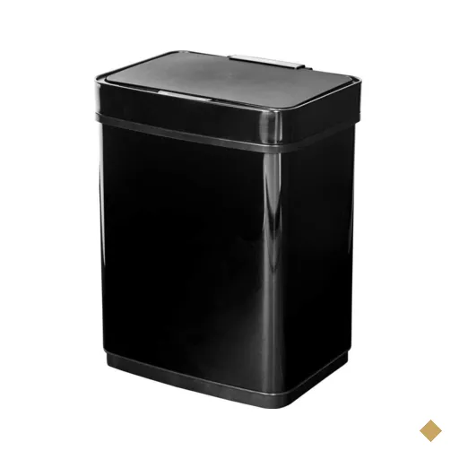 Lixeira Retangular 50l Preta C/sensor Vonder