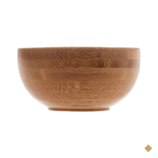 Kit 60 Molheiras de Bambu Lyor Cumbuca Redonda 8x4cm Petisqueira Pequena