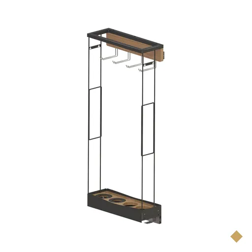 Porta Espetos Para Churrasco Steel em Chapa de Aço e Madeira com Porta…