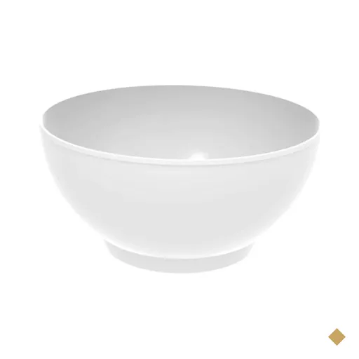 48 Travessas Redondas Crippa Tigelas Brancas Sobremesa Salada Restaurante Buffet