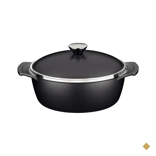 Caçarola Tramontina Lyon em Alumínio Starflon 30 cm 6,8 Litros Preto