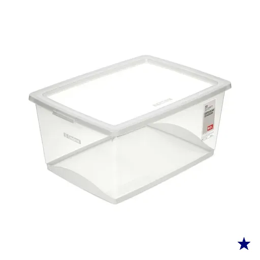 Kit 12 Caixas Organizadoras Plástica 60L Empilháveis com Tampa My Closet…