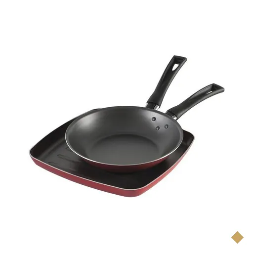 Conjunto de Panelas Brinox Garlic com 2 peças, Vermelho