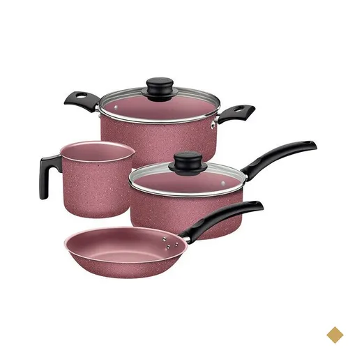 Conjunto de Panelas Tramontina Turim, 4 Peças, Rosa