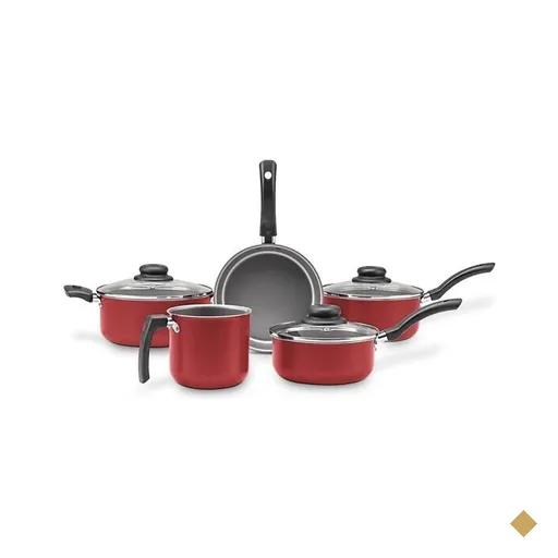 Conjunto de Panelas Brinox Ruby com 5 peças, Vermelho