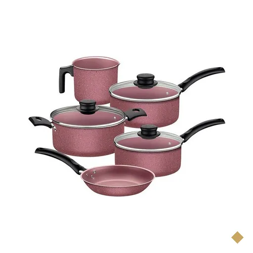 Conjunto de Panelas Tramontina Turim, 5 Peças, Rosa