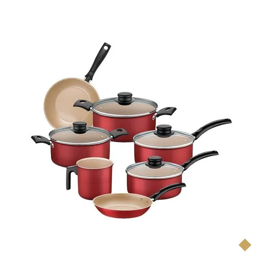 Conjunto de Panelas Tramontina Turim, 7 Peças, Vermelho