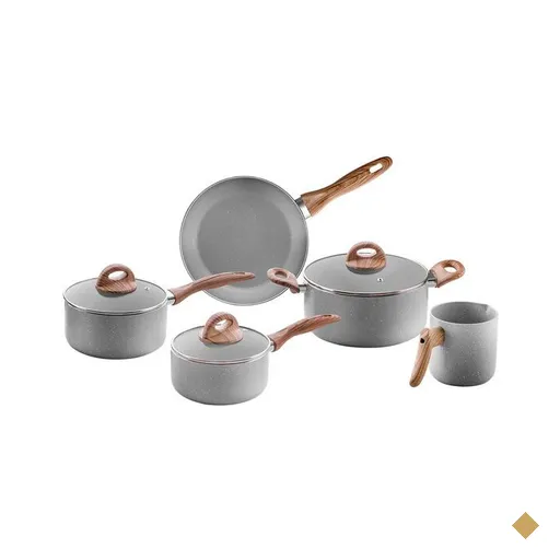 Conjunto de Panelas Brinox Smart Plus com 5 peças, Cinza