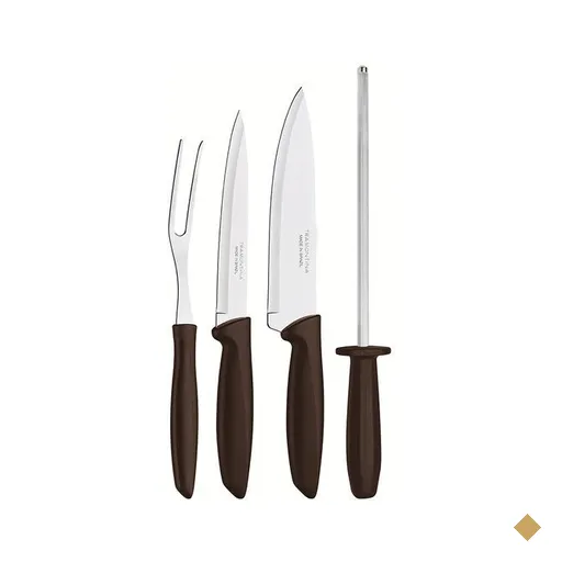 Kit Churrasco 4 Peças Tramontina Plenus com Cabos de Polipropileno