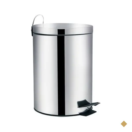 Lixeira com Pedal e Tampa Mor Ágata, 5L, Aço Inox, com Balde Interno - 8222