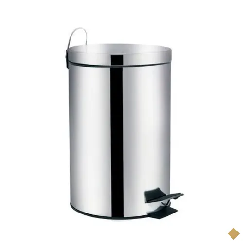 Lixeira com Pedal e Tampa Mor Ágata, 12L, Aço Inox, com Balde Interno - 8223