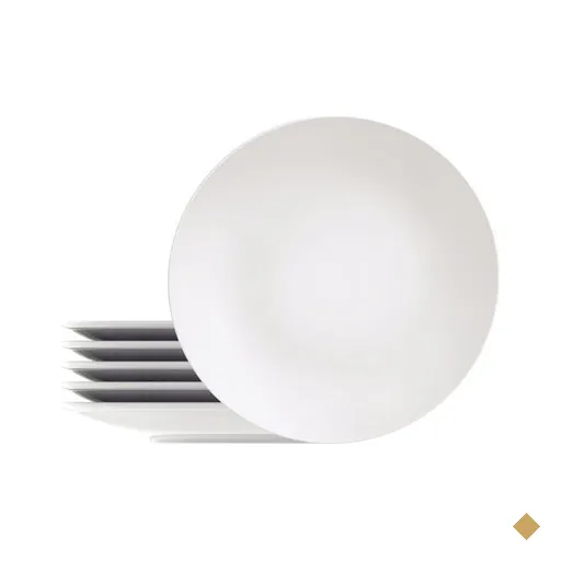 Conjunto de Pratos Rasos Tramontina Sophia 28cm, 6 Peças, Branco