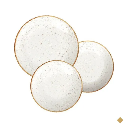 Conjunto de Pratos Tramontina Rústico, 12 Peças, Branco