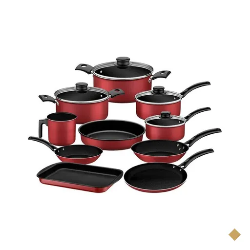 Conjunto de Panelas Tramontina Turim, 10 Peças, Vermelho