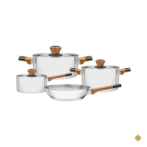 Conjunto de Panelas Tramontina Brava, 4 Peças, Inox