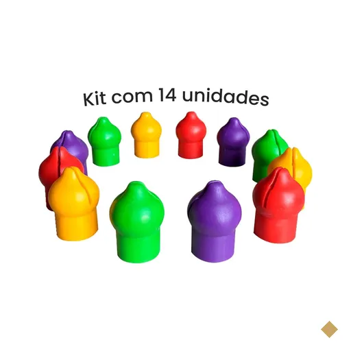 Kit Ponteiras Cônica para Haste de Cama Elástica ChicoPlay 14 Unidades