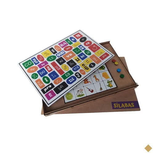 Jogo Educativo para Educação Infantil Sílabas Pedagógico Lince de Madeira…