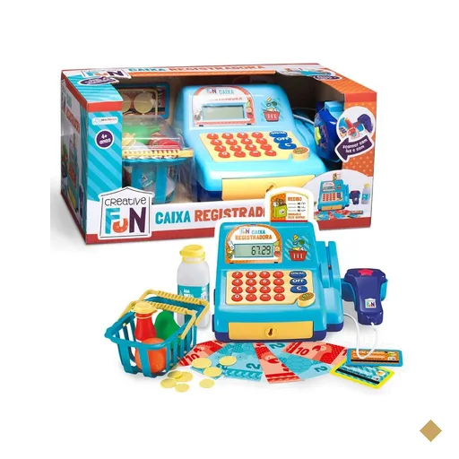 Caixa Registradora Creative Fun com Acessórios, Alimentação por 2 Pilhas AA…