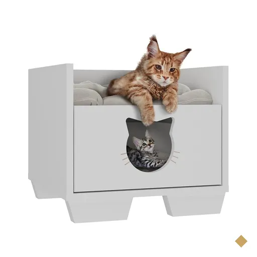 Cama Pet para Gato com 1 Gaveta Multimóveis MP4127 Branca