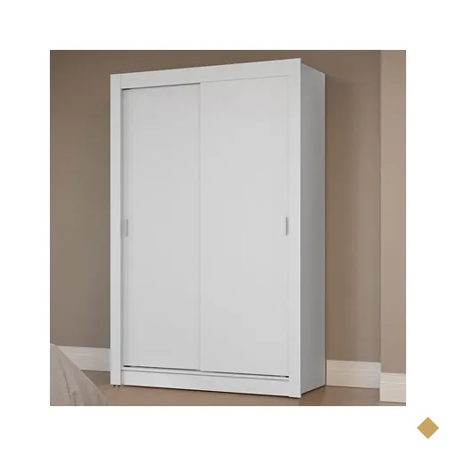 Guarda-Roupa Solteiro 2 Portas de Correr Branco Milano Madesa