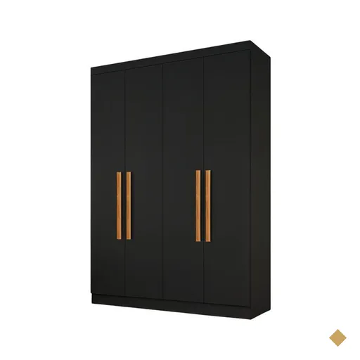 Guarda-Roupa / Roupeiro Maxel Paris, 4 Portas, 2 Gavetas, 100% MDF