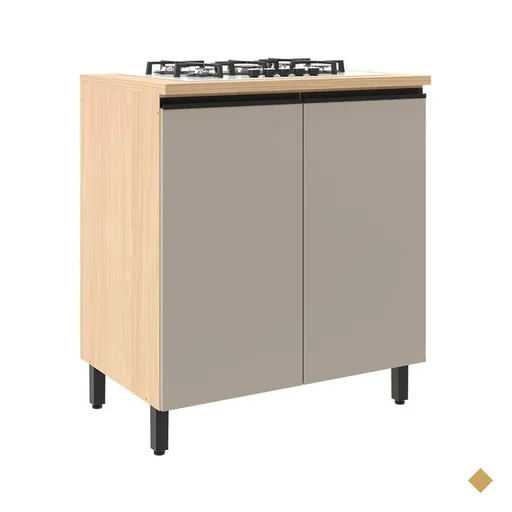 Balcão para Cooktop 2 Portas 80 cm Móveis Sul Andria - 5599