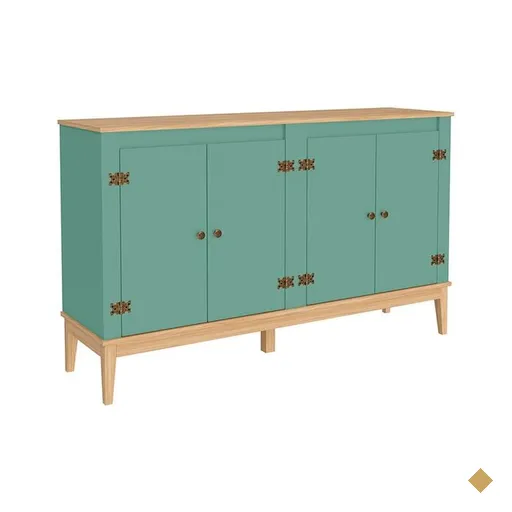 Aparador Buffet Movelbento Colonial, 4 Portas, MDP e MDF - MB1014