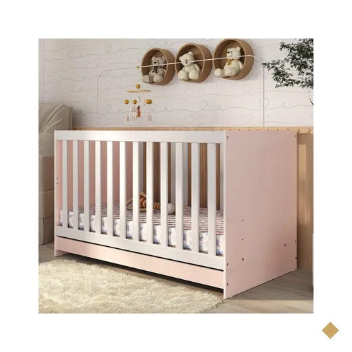 Berço 3 em 1 P/ Colchão 130 x 60cm Doce de Leite MP0527R Multimóveis