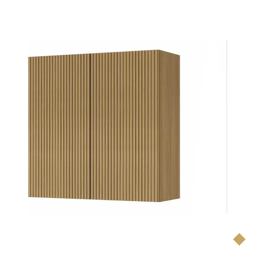 Armário de Cozinha Modulado Rainha c/ 2 Portas Ripadas 80 cm Nature - Nesher