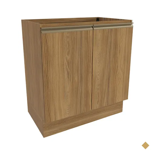 Balcão Celeste Kappesberg 100% MDF 2 Portas Nogueira 80cm