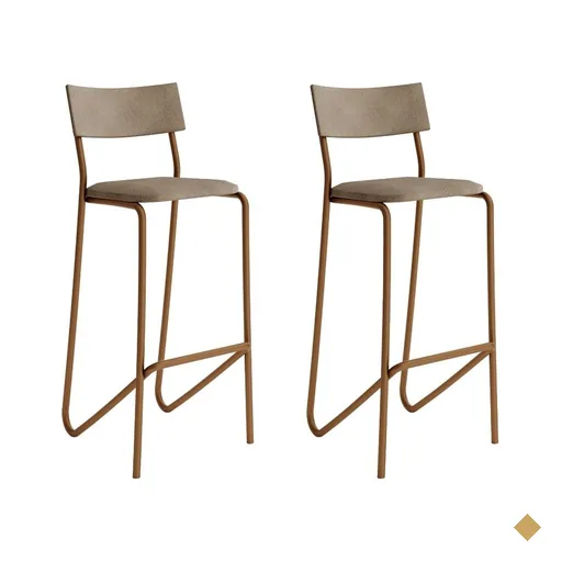 Kit 2 Banquetas Altas Cozinha Balcão 1747 Carraro Rose